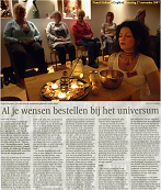 Krantenartikel Noordhollands dagblad The Secret Meditatie 17 november 2007